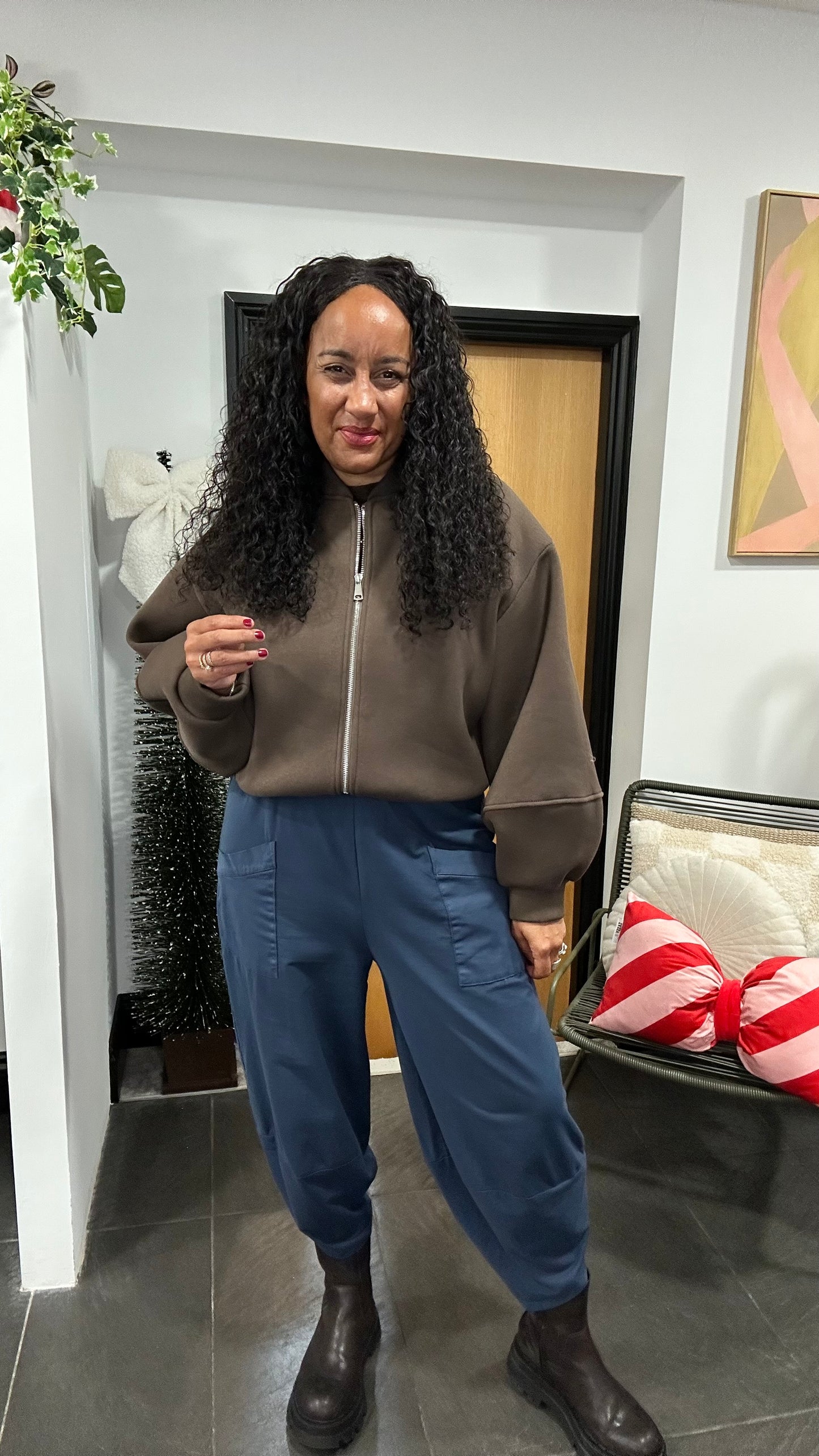 OG DEBORAH POCKET BALLOON TROUSERS DENIM BLUE  *New