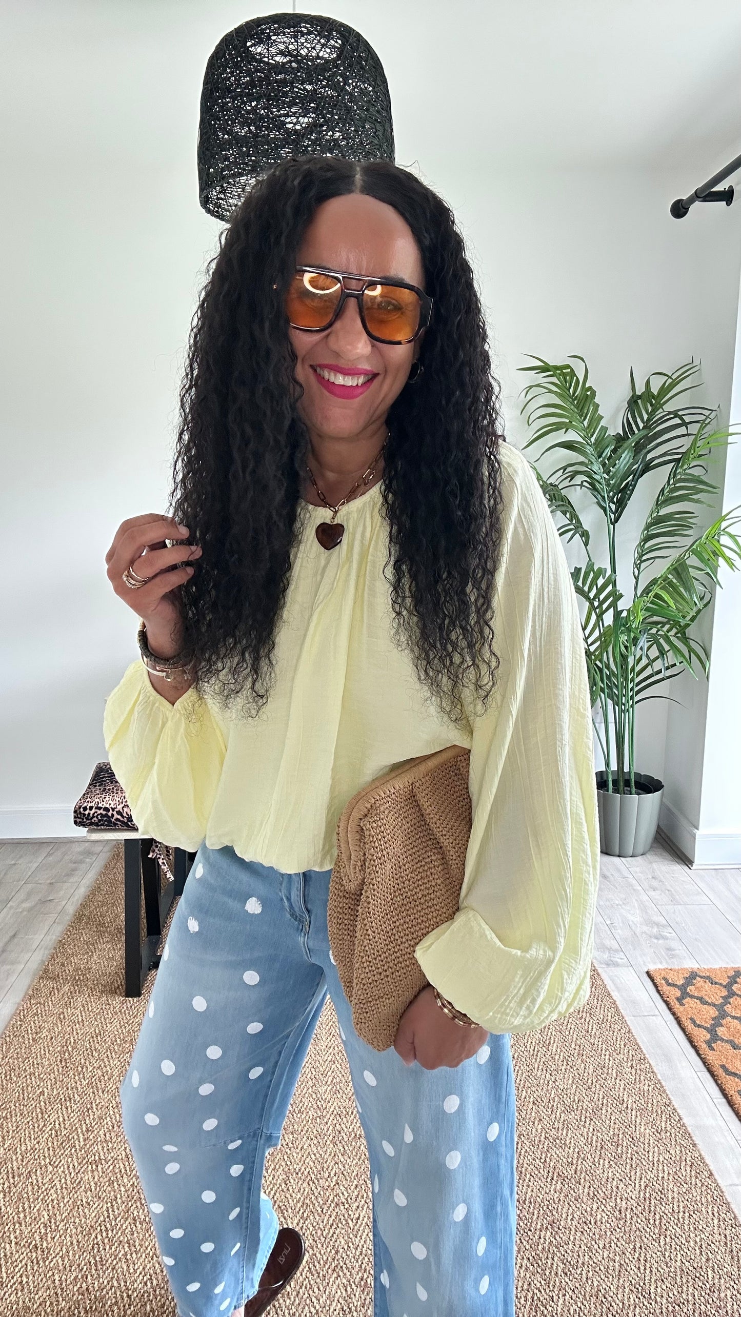 RHIAN  BALLOON  SLEEVES BLOUSE LEMON *New