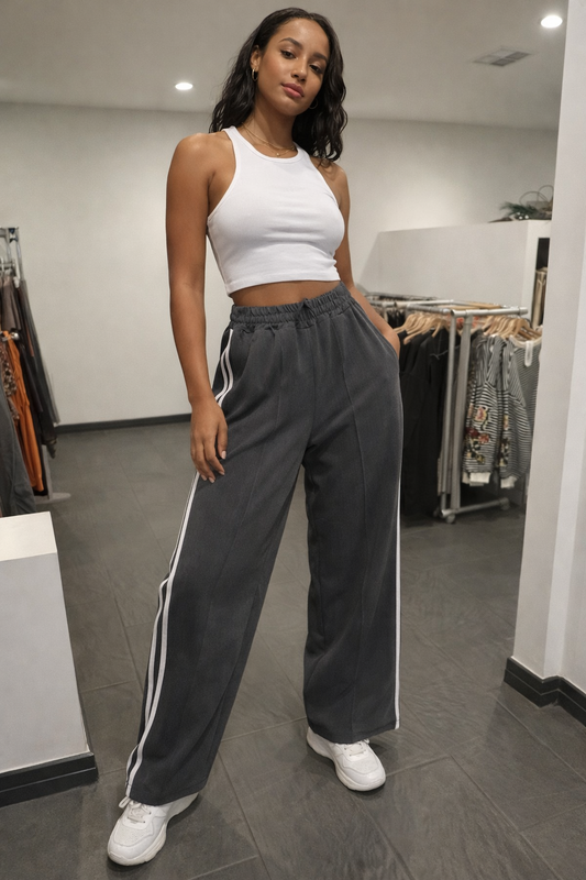 SALE NINA TAPE TROUSERS GREY *New