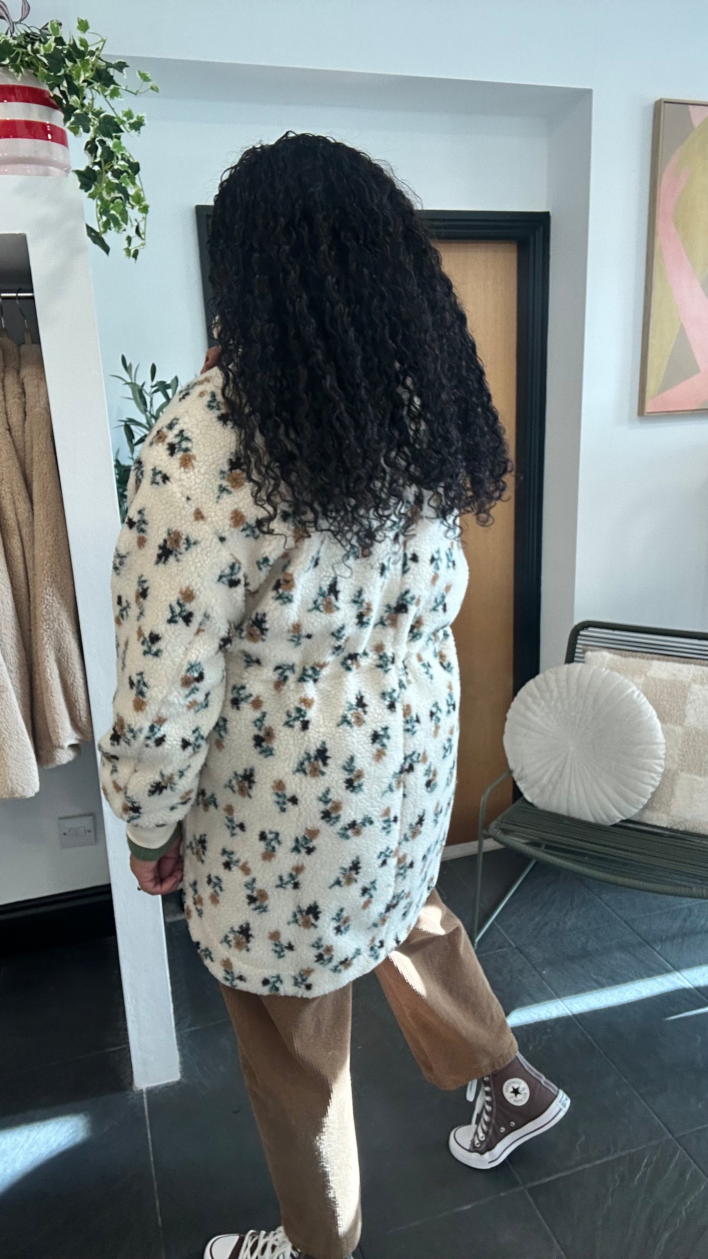 KENDAL TEDDY PARKA FLORAL & CREAM *New