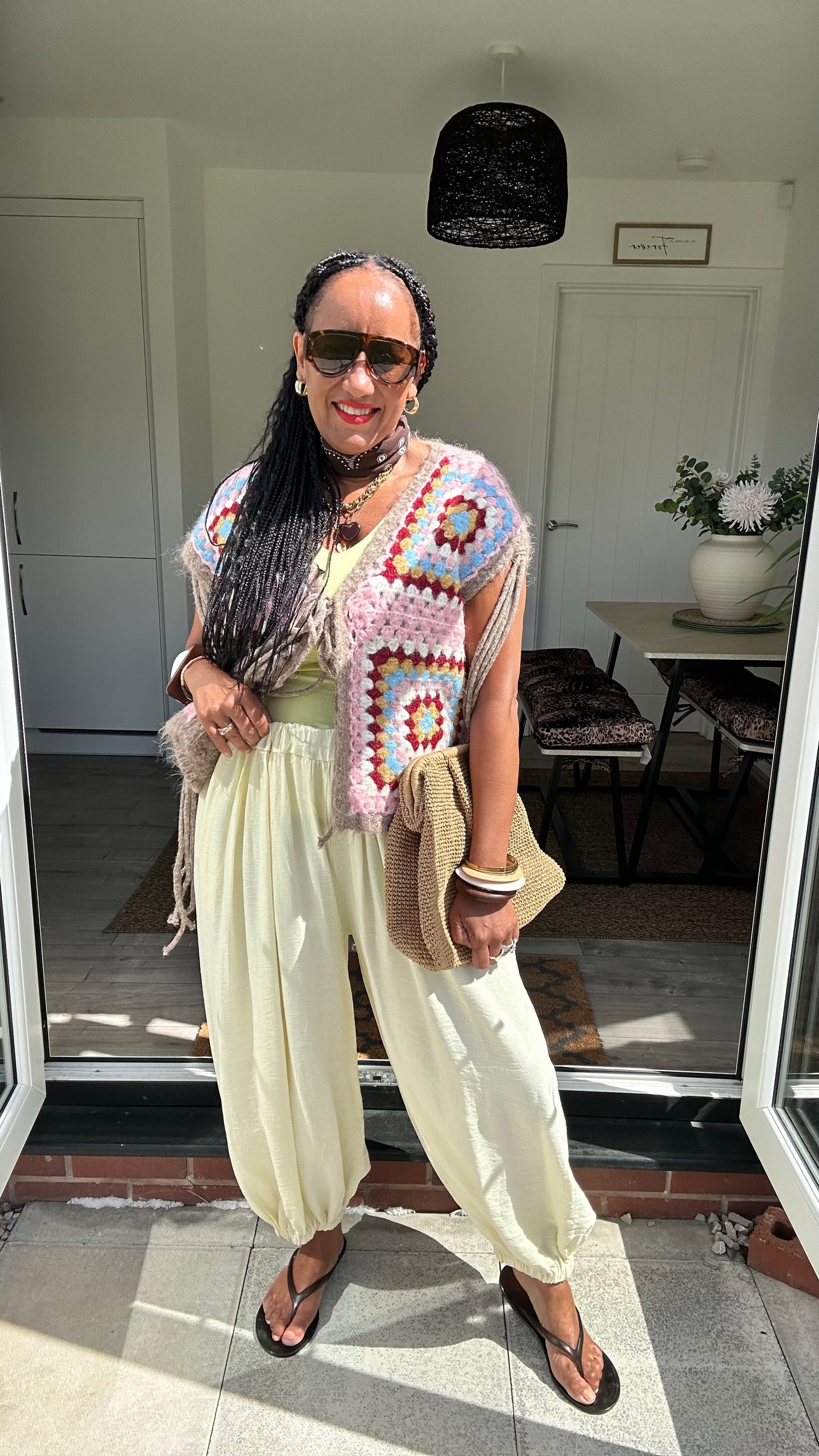IBIZA BELINDA BALLOON TROUSERS LEMON  *New