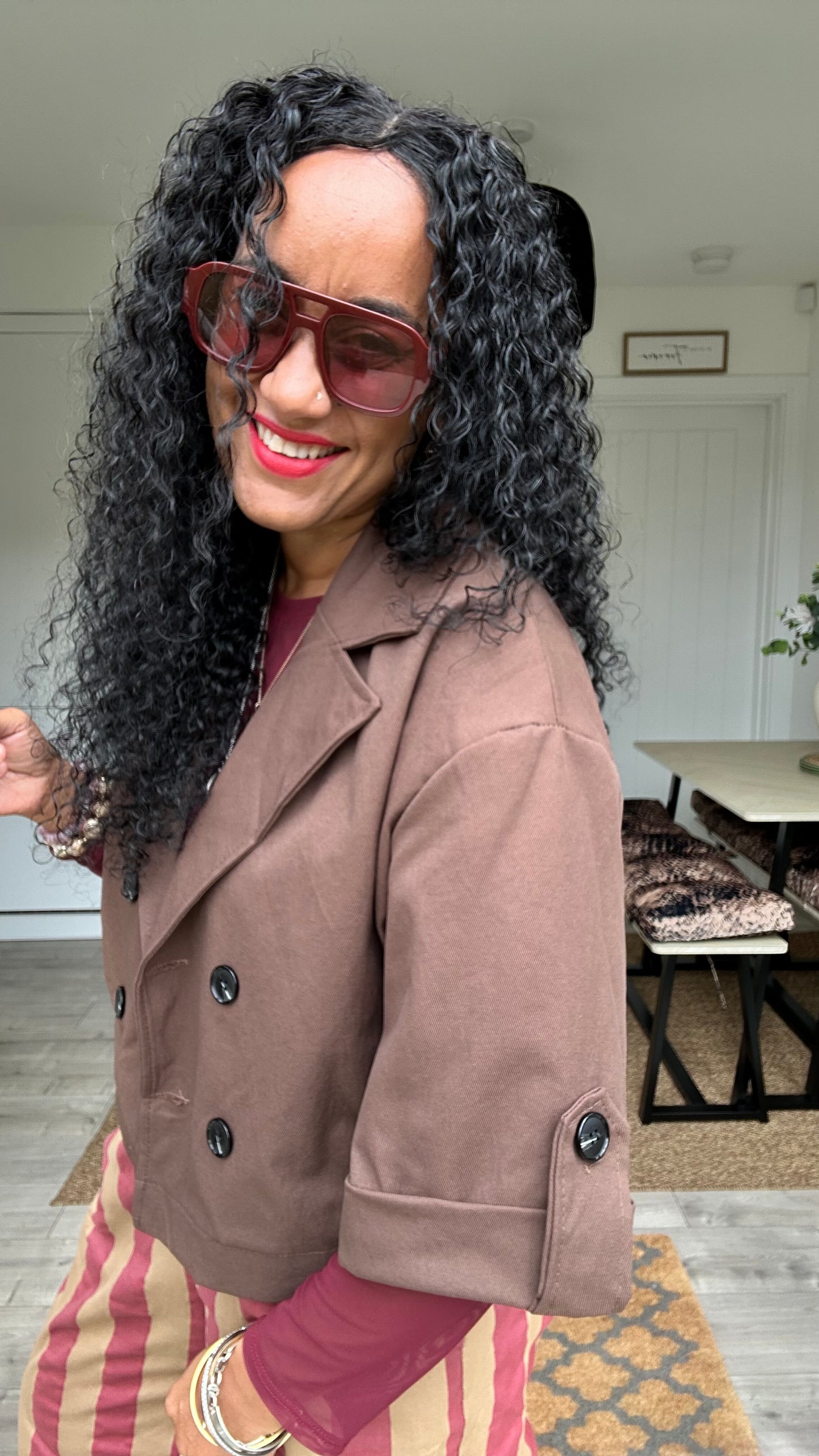 LUAN JACKET CHOCOLATE BROWN *New