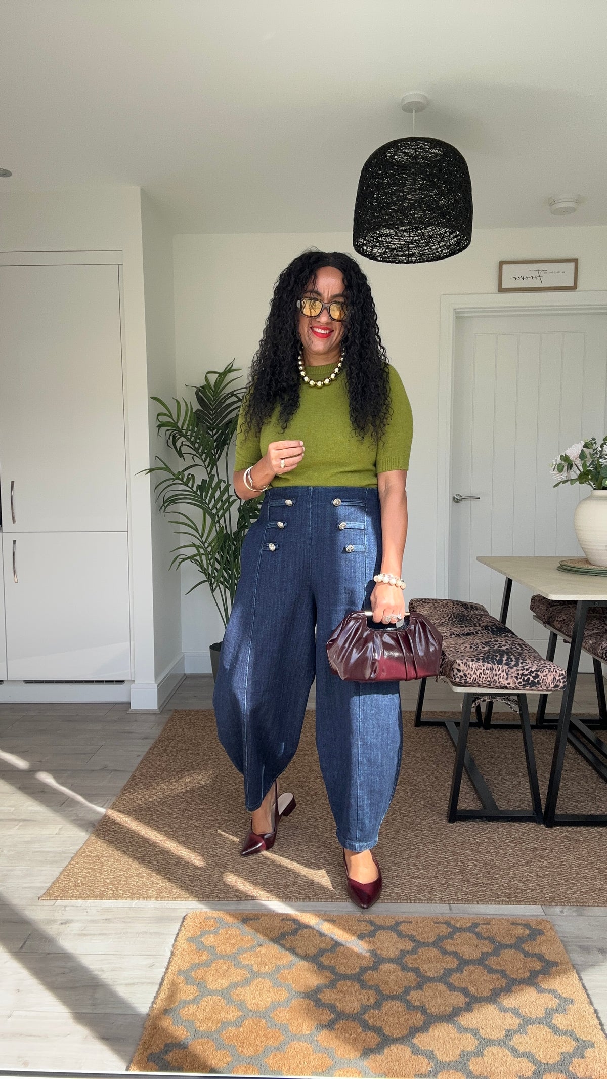 JOSIE DENIM BARREL LEG TROUSERS *New