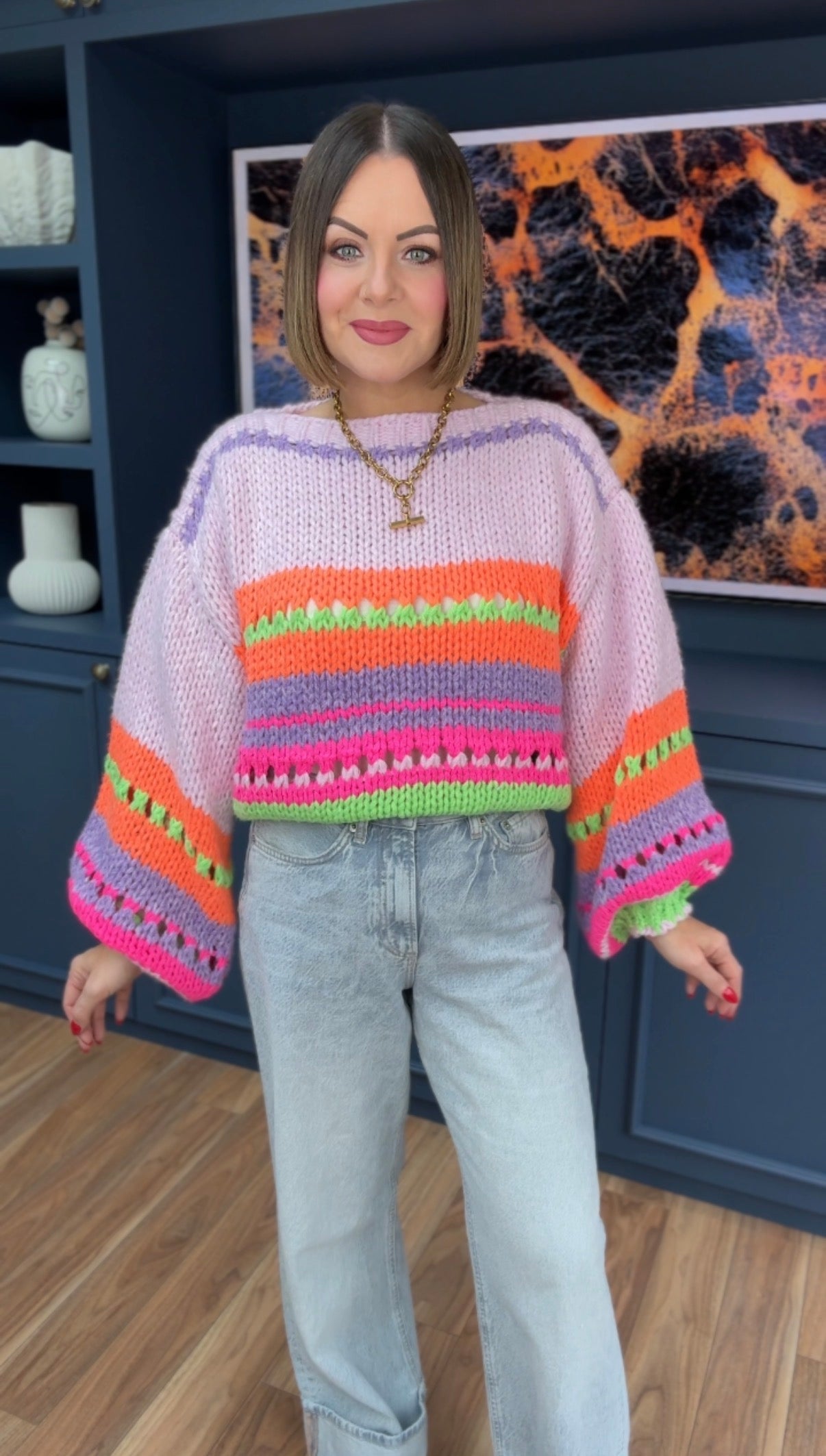 JADE CHUNKY KNIT JUMPER PINK *New