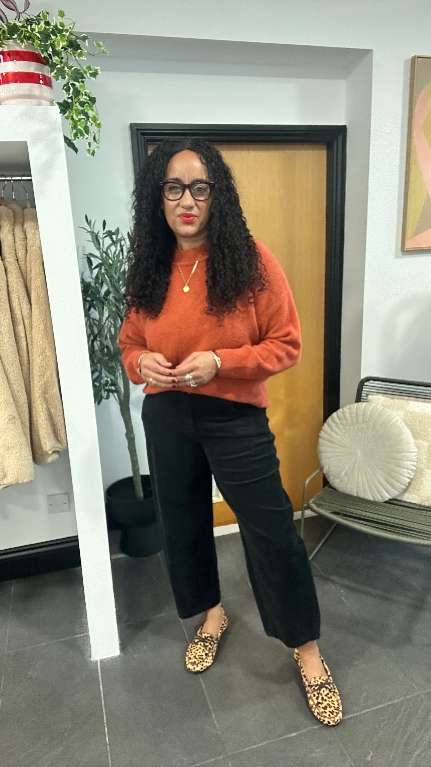 GRASMERE CORDUROY TAPERED BARREL LEG TROUSERS BLACK *NEW