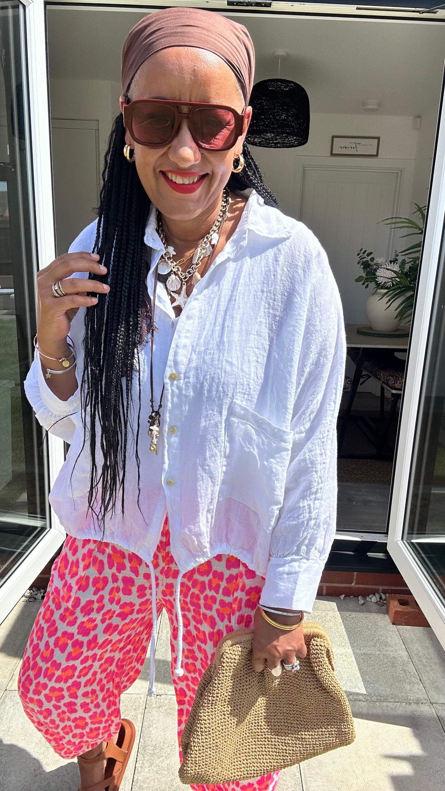 KOFI LINEN OVERSIZED SHIRT WHITE *New