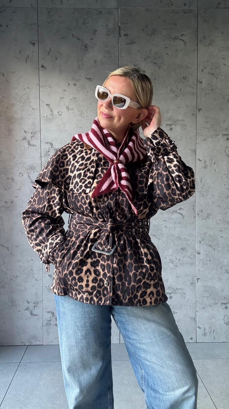 CLAUDETTE LEOPARD CAPE JACKET *New