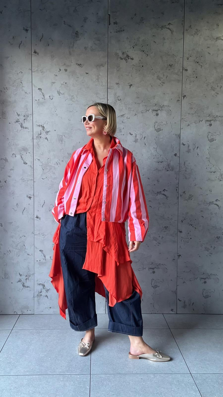 CANDY STRIPE DENIM JACKET *New