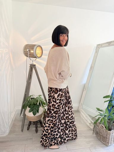 MABLE FRONT CROSS WRAP JUMPER OAT *New