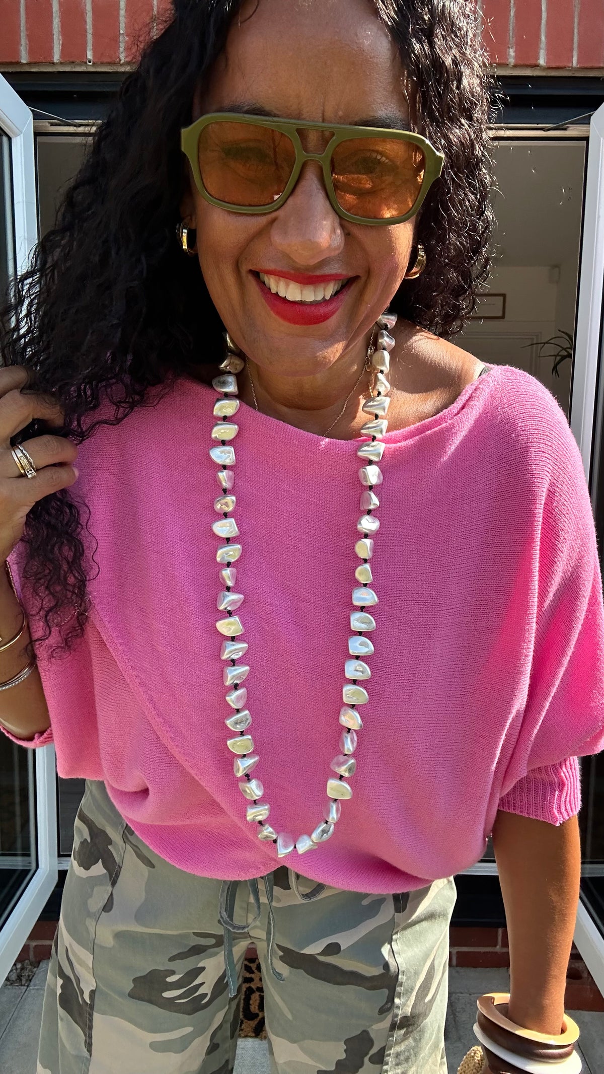 SILVER NUGGET NECKLACE *New