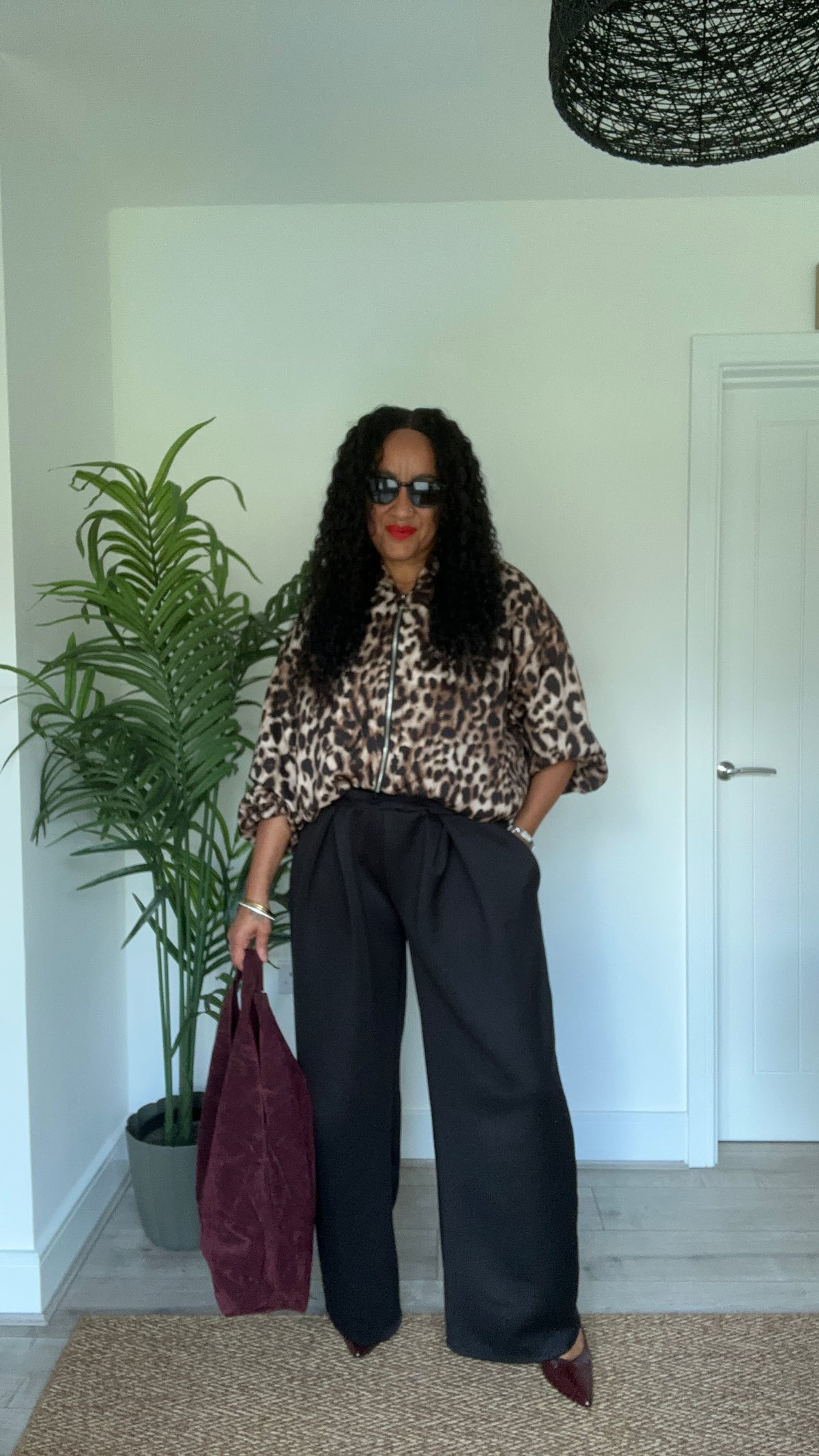 EVERYDAY WIDE LEG JOGGERS BLACK *New
