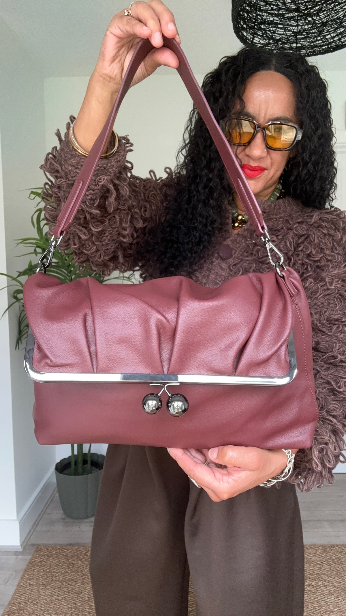 TATTIE ENVELOPE BAG BURGUNDY *New