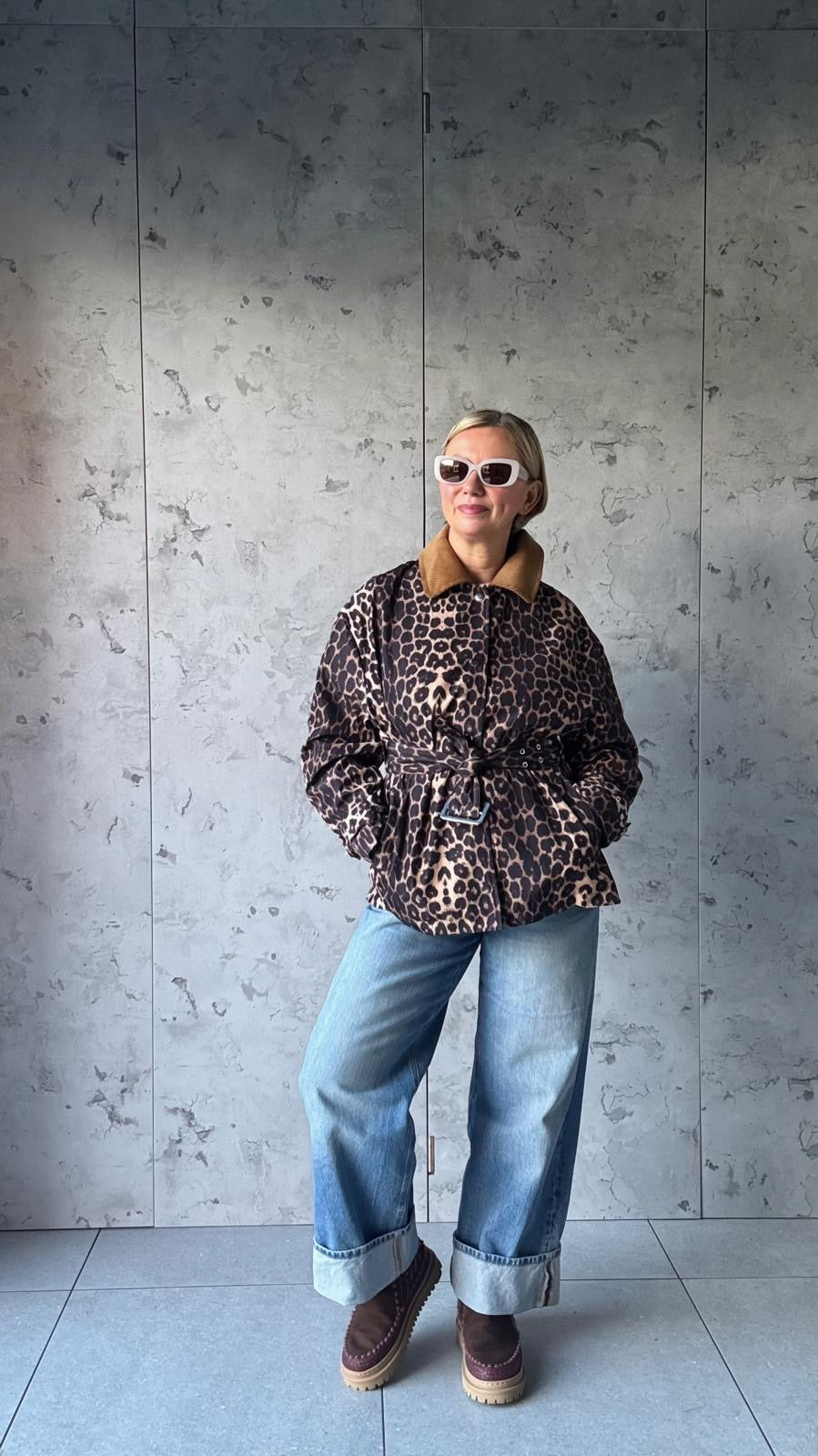 CLAUDETTE LEOPARD CAPE JACKET *New