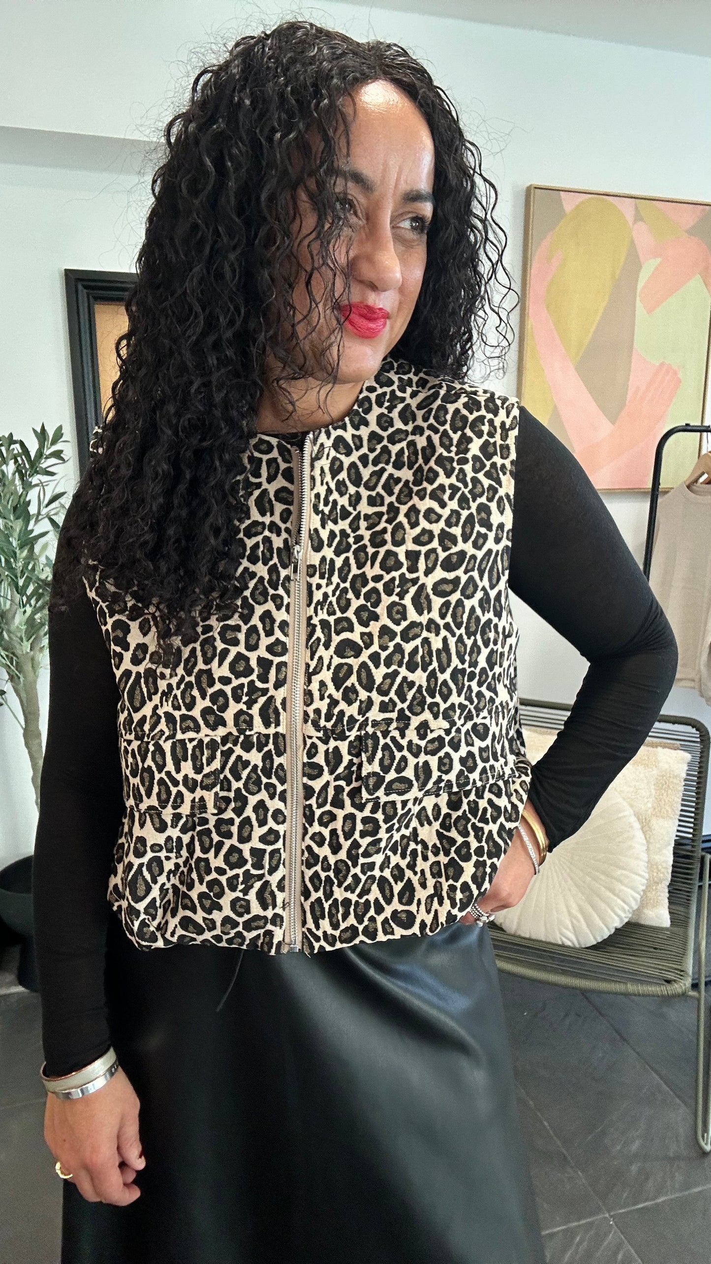 ICONE LEOPARD PARACHUTE GILET / WAISTCOAT *New & Trending