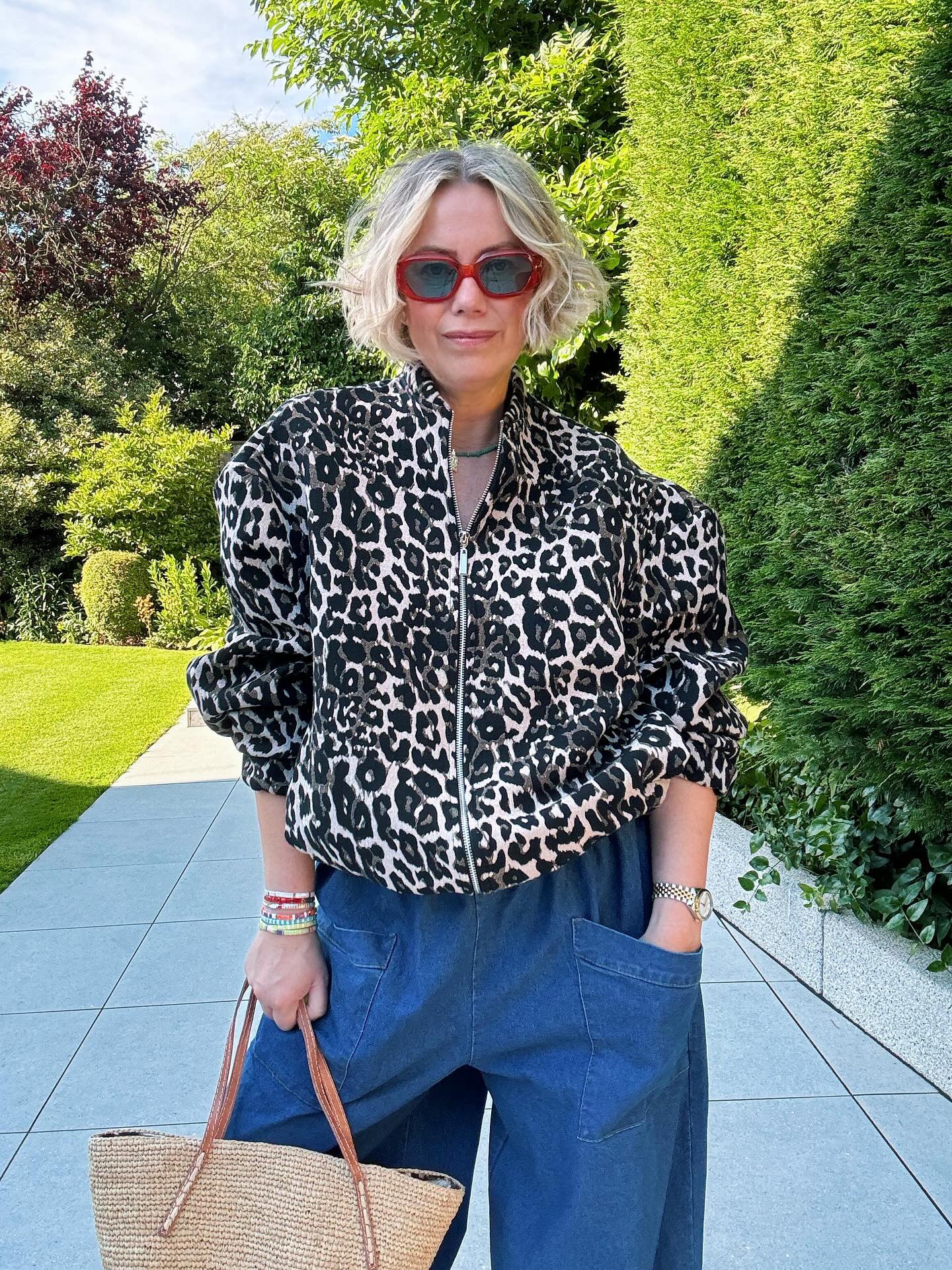 Leopard bomber sweater best sale