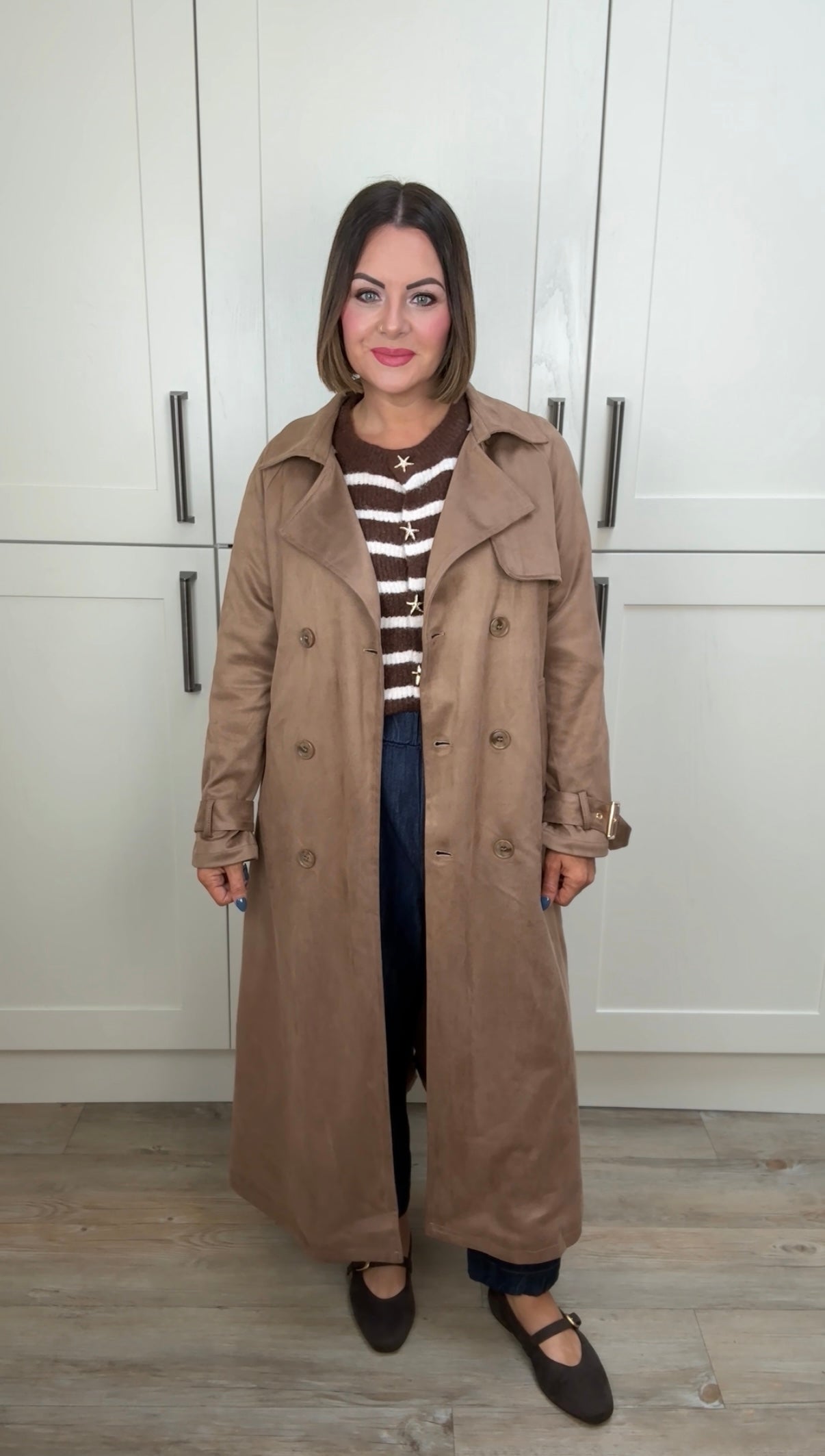 CHESHIRE SUEDE TRENCH  / MAC TAN *New