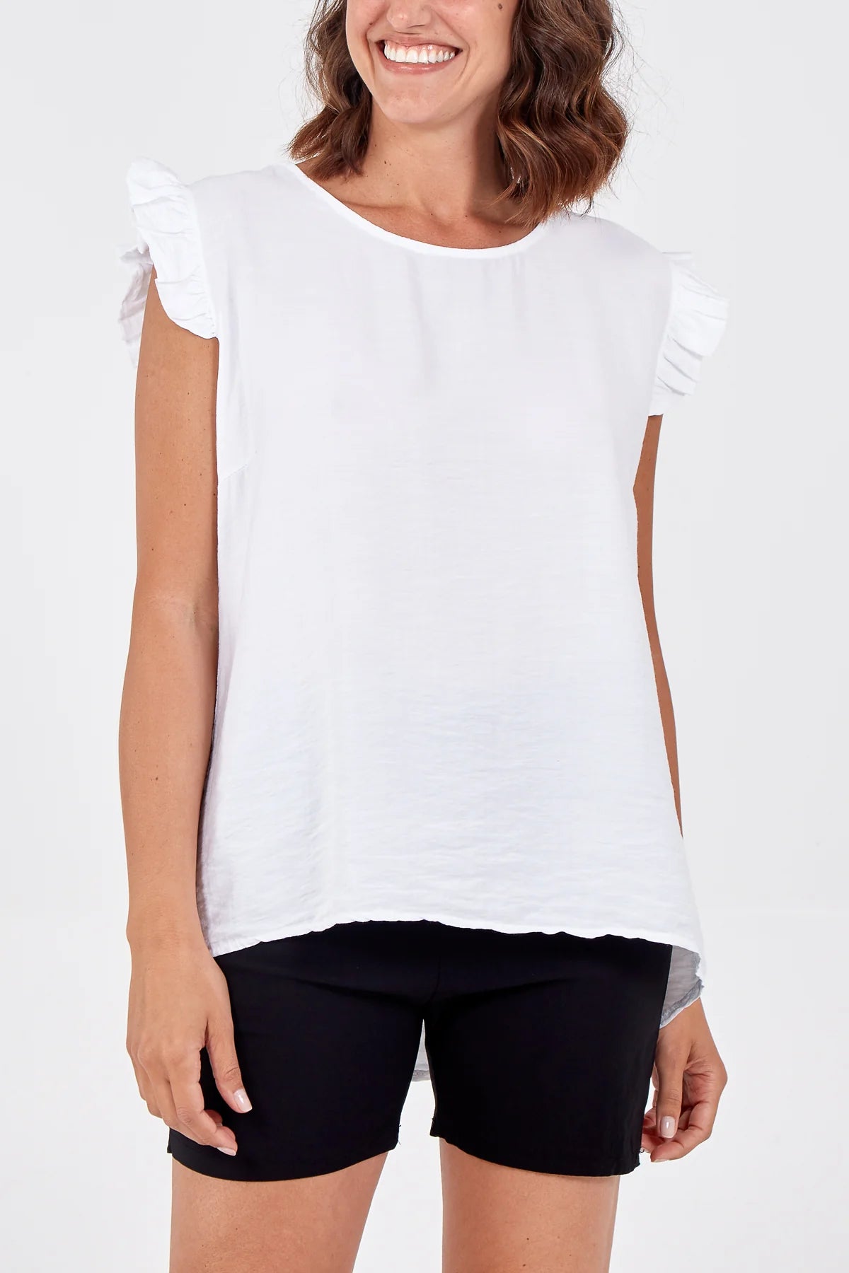 BUTTON BACK BLOUSE WHITE  *New & Trending