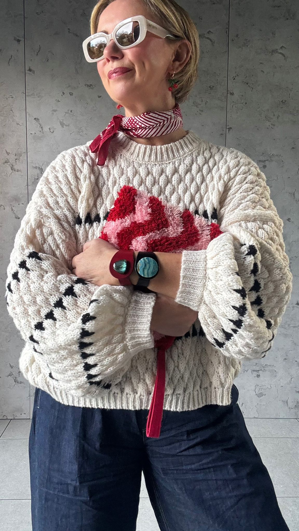 ELICIA HEART JUMPER CREAM *New & Trending