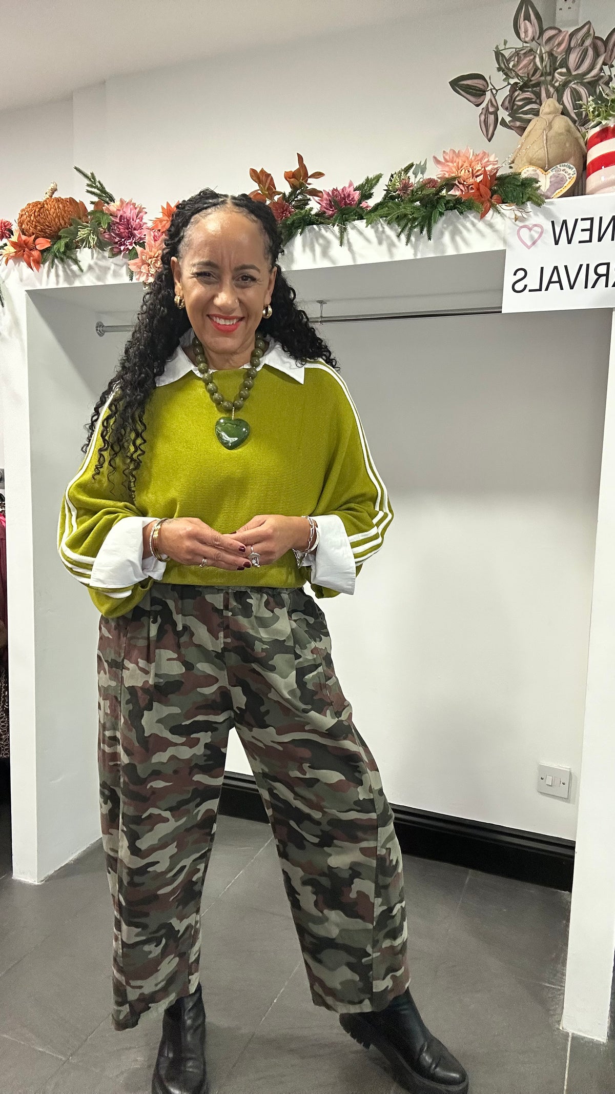 GABARDINE CAMOUFLAGE TROUSERS *New