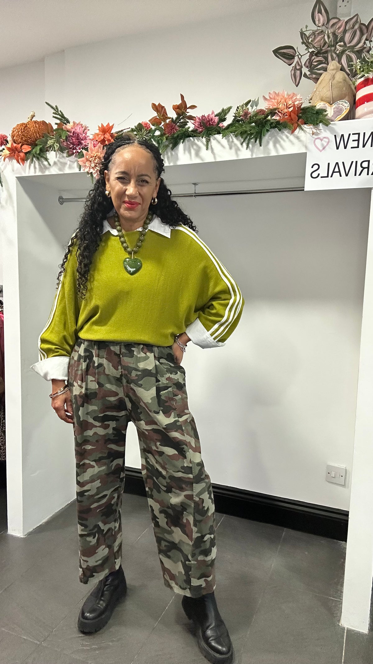 GABARDINE CAMOUFLAGE TROUSERS *New