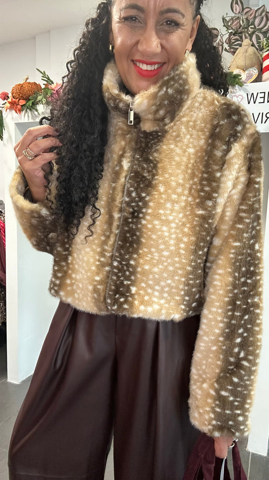 REINDEER OVERSIZED BOMBER JACKET *New